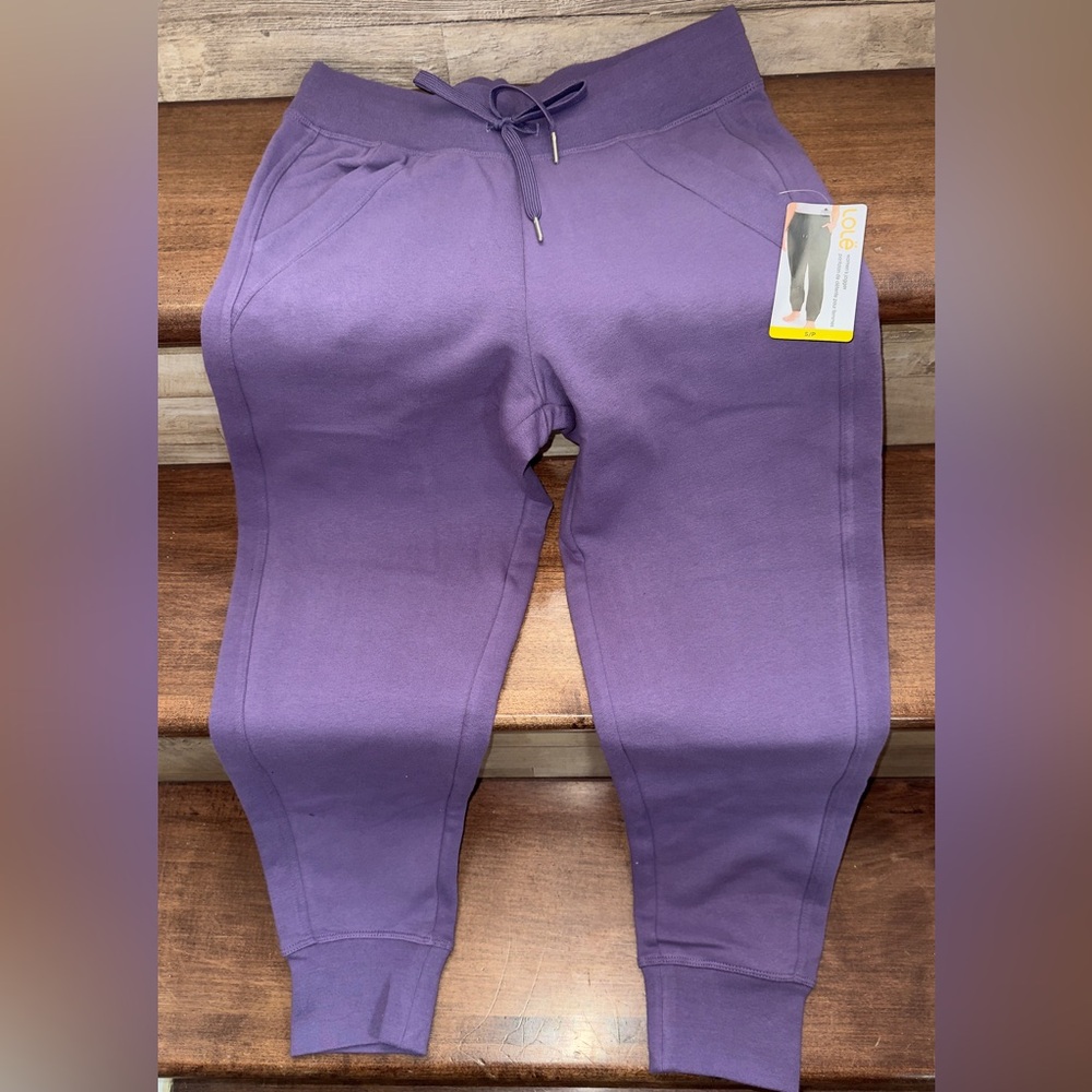 Lole Purple Joggers Drawstring waist, comfy, relaxed fit, loungewear Size Small - Picture 7 of 8